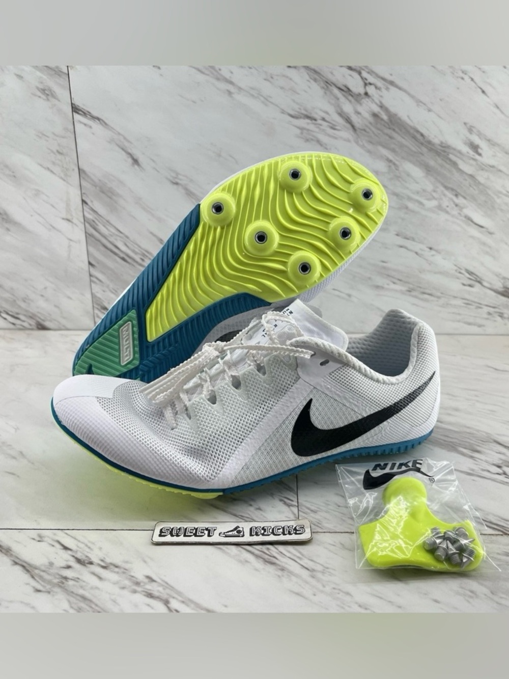 NIKE ZOOM RIVAL TRACK & FIELD MULTI-EVENT SPIKES SHOES WHITE